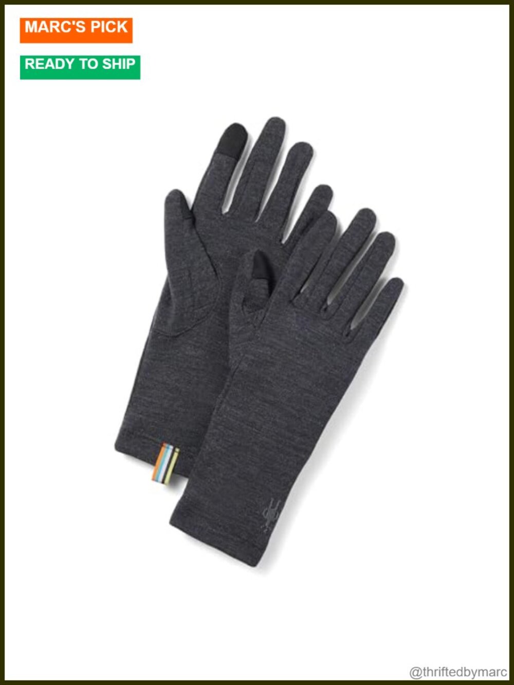 Smartwool Thermal Merino Wool Skiing Gloves - Medium, Pull On